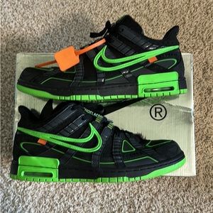 Offwhite Nike rubber dunks “green strike” size 10